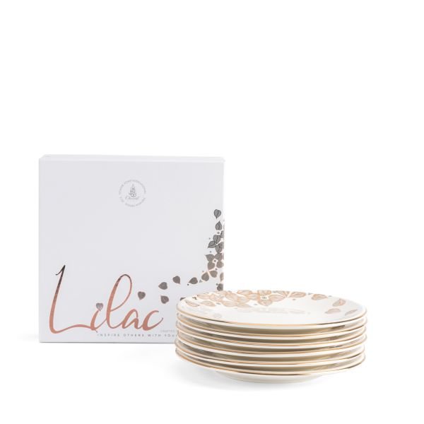 Otantik Lilac Porcelain Dessert Plate Set – 6 - Piece 7.5" Cream & White Refined Dining Edition - Al Kabayel Discount CentreOtantik Lilac Porcelain Dessert Plate Set – 6 - Piece 7.5" Cream & White Refined Dining EditionPlatesOTANTIKAl Kabayel Discount Centre