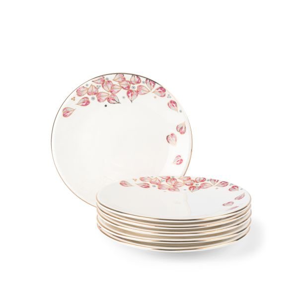 Otantik Lilac Porcelain Dessert Plate Set – 6 - Piece 7.5" Pink & White Classic Edition - Al Kabayel Discount CentreOtantik Lilac Porcelain Dessert Plate Set – 6 - Piece 7.5" Pink & White Classic EditionPlatesOTANTIKAl Kabayel Discount Centre