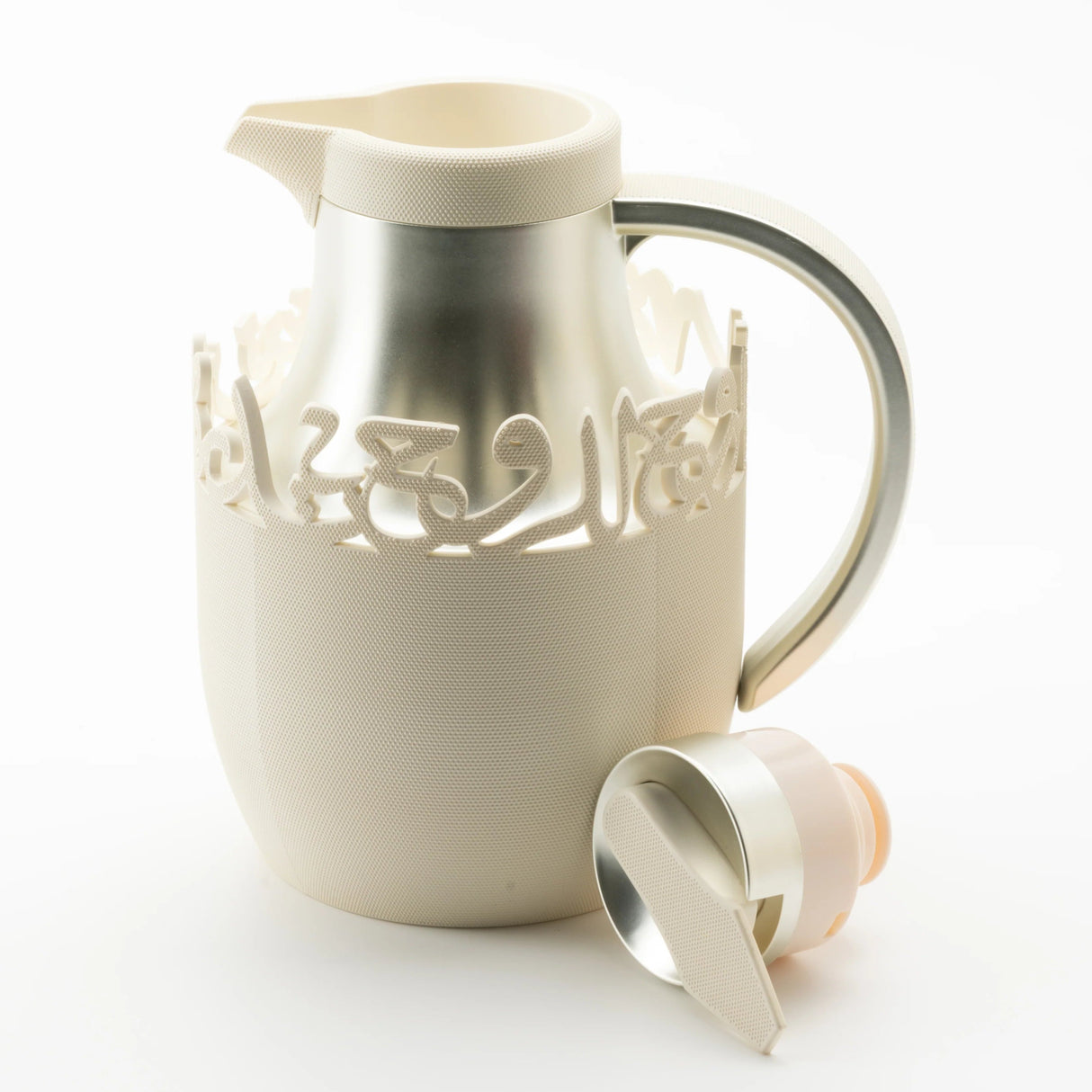 Otantik Mirral Luxury 1L Vacuum Insulated Tea & Coffee Pot – Elegant White with Silver Finish - Al Kabayel Discount CentreOtantik Mirral Luxury 1L Vacuum Insulated Tea & Coffee Pot – Elegant White with Silver FinishThermosOTANTIKAl Kabayel Discount Centre