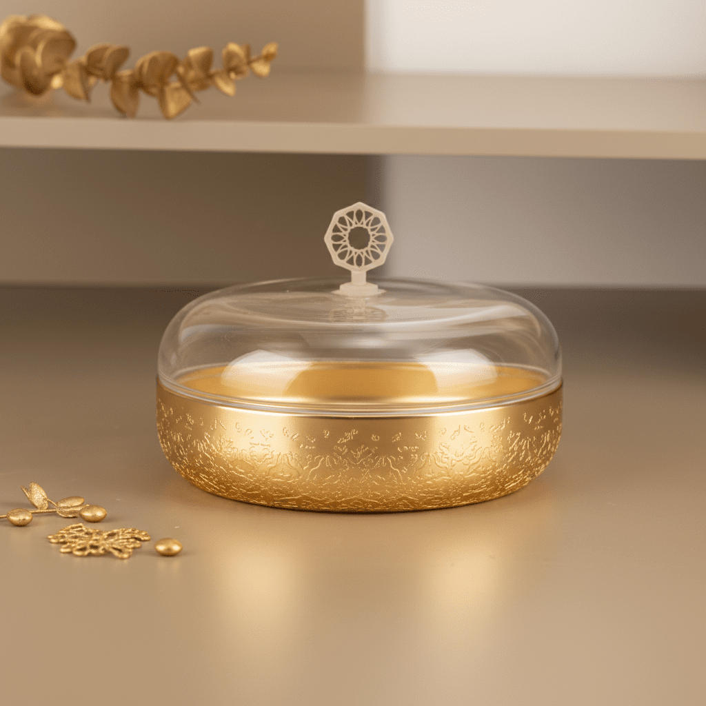 Otantik Nourhan Dates Bowl - Small (8" Stainless Steel with Gold Finish) - Al Kabayel Discount CentreOtantik Nourhan Dates Bowl - Small (8" Stainless Steel with Gold Finish)BowlsOTANTIKAl Kabayel Discount Centre