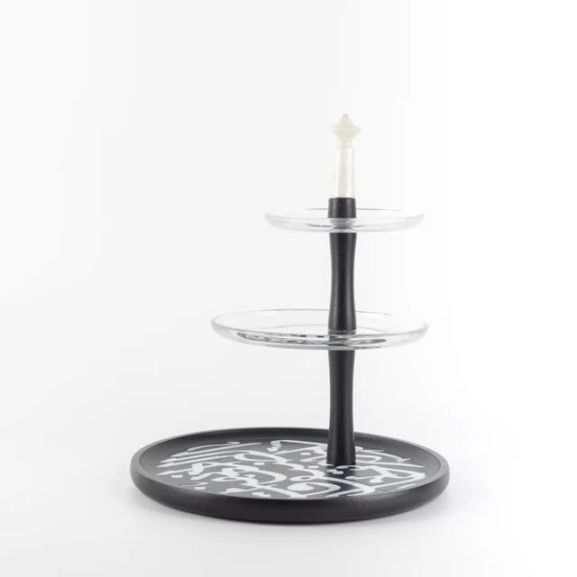 Otantik Sidrah - 3 Tier Cake Stand - Midnight Silver 32cm - Al Kabayel Discount CentreOtantik Sidrah - 3 Tier Cake Stand - Midnight Silver 32cmServing TraysOTANTIKAl Kabayel Discount Centre