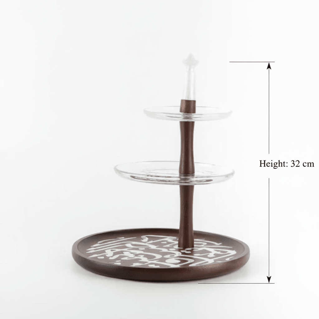 Otantik Sidrah - 3 Tier Cake Stand - Walnut Gold 32cm - Al Kabayel Discount CentreOtantik Sidrah - 3 Tier Cake Stand - Walnut Gold 32cmServing TraysOTANTIKAl Kabayel Discount Centre
