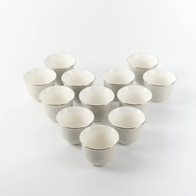 Otantik Sidrah - Arabic Coffee Cups Set (12-Pc) - Midnight Silver - 80ml - Al Kabayel Discount CentreOtantik Sidrah - Arabic Coffee Cups Set (12-Pc) - Midnight Silver - 80mlTea SetsOTANTIKAl Kabayel Discount Centre