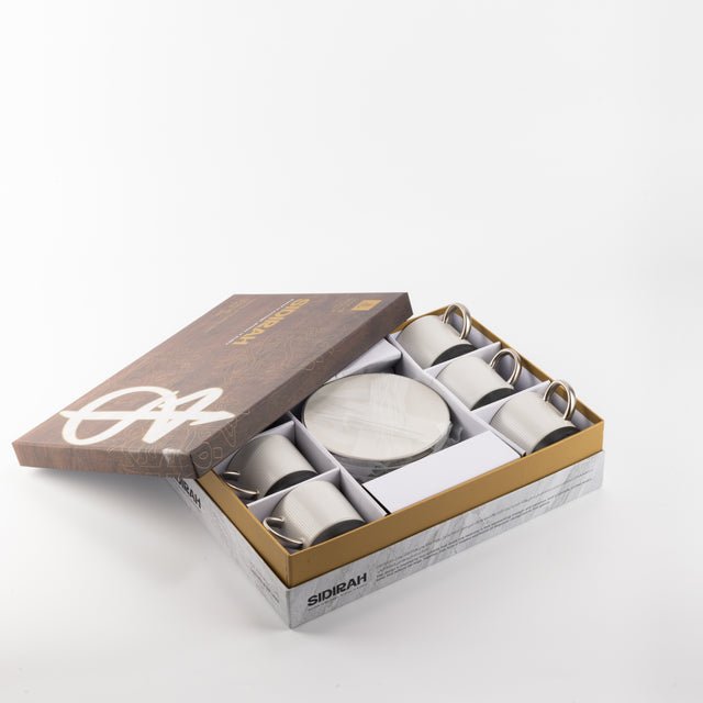 Otantik Sidrah - Cappuccino Set (12-Pc) - Midnight Silver - 240ml - Al Kabayel Discount CentreOtantik Sidrah - Cappuccino Set (12-Pc) - Midnight Silver - 240mlTea SetsOTANTIKAl Kabayel Discount Centre