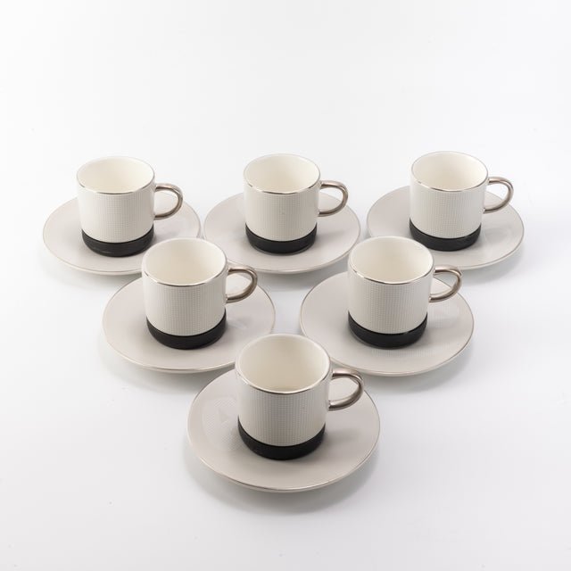 Otantik Sidrah - Espresso/Turkish Coffee Set (12-Pc) - Midnight Silver -115ml - Al Kabayel Discount CentreOtantik Sidrah - Espresso/Turkish Coffee Set (12-Pc) - Midnight Silver -115mlTea SetsOTANTIKAl Kabayel Discount Centre