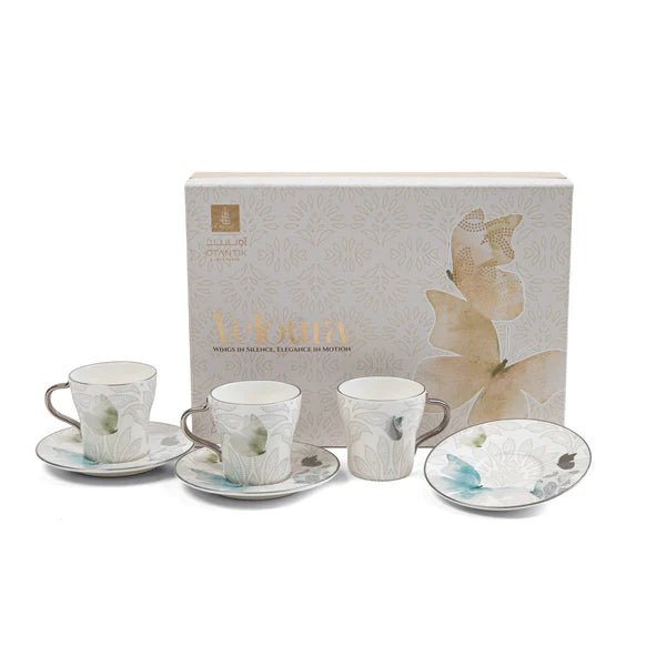 Otantik Veloura ET3070 12 - Piece Milk Cup & Saucer Set – Blue & Silver Floral Porcelain - Al Kabayel Discount CentreOtantik Veloura ET3070 12 - Piece Milk Cup & Saucer Set – Blue & Silver Floral PorcelainTea/Coffee PotsOTANTIKAl Kabayel Discount Centre