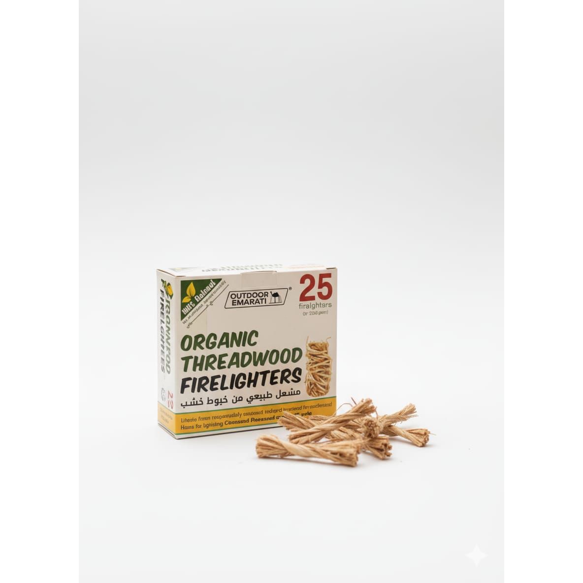 Outdoor Emirati Organic Threadwood Fire Lighter 300 g – Natural Eco - Friendly Fire Starter for BBQ, Camping & Grill - Al Kabayel Discount CentreOutdoor Emirati Organic Threadwood Fire Lighter 300 g – Natural Eco - Friendly Fire Starter for BBQ, Camping & GrillOUTDOOR EMARATIAl Kabayel Discount Centre