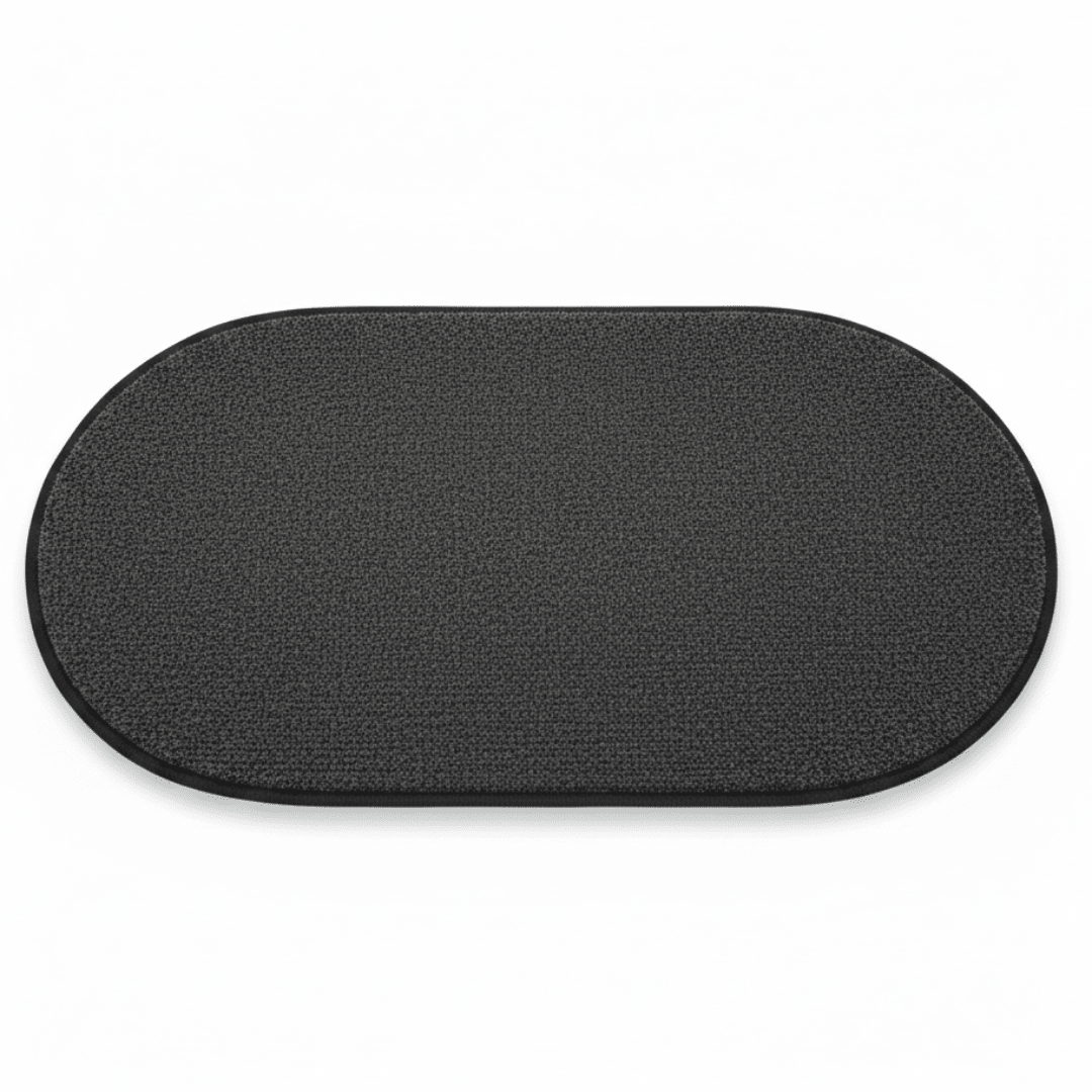 Oval Anti-Slip Door Mat | Dense Pile Entrance Rug with Non-Slip Backing | 62×38 cm | Charcoal Grey | Indoor & Outdoor Use - Al Kabayel Discount CentreOval Anti-Slip Door Mat | Dense Pile Entrance Rug with Non-Slip Backing | 62×38 cm | Charcoal Grey | Indoor & Outdoor UseDoormatsAKDCAl Kabayel Discount Centre
