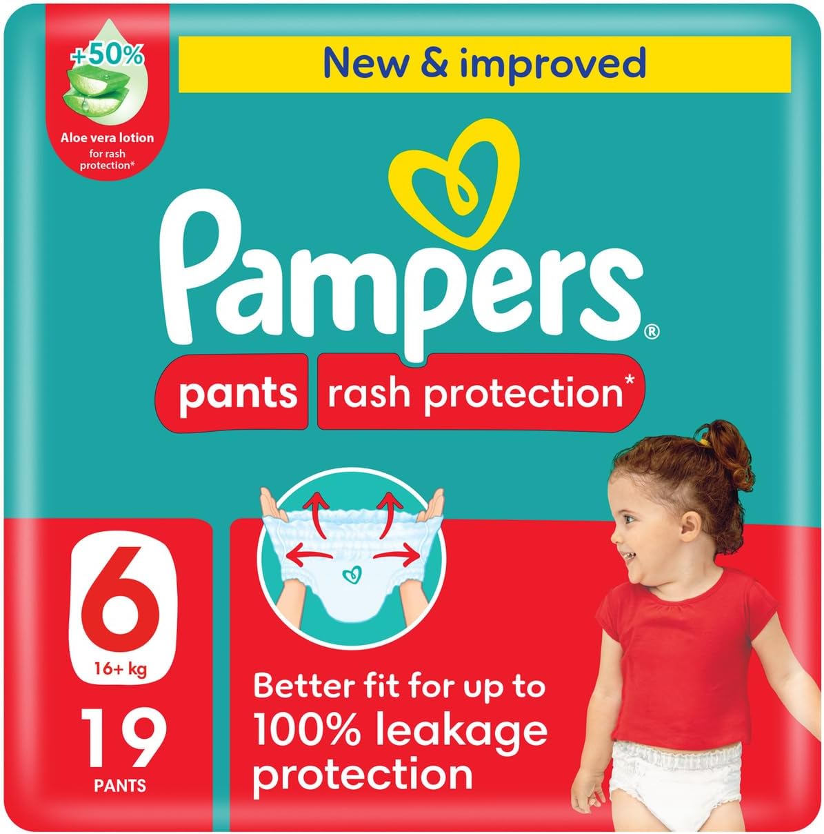 Pampers Rash Protection, Size 6, 16+ kg, Value Pack, 19 Diaper Pants - Al Kabayel Discount CentrePampers Rash Protection, Size 6, 16+ kg, Value Pack, 19 Diaper PantsBaby ProductsPAMPERSAl Kabayel Discount Centre
