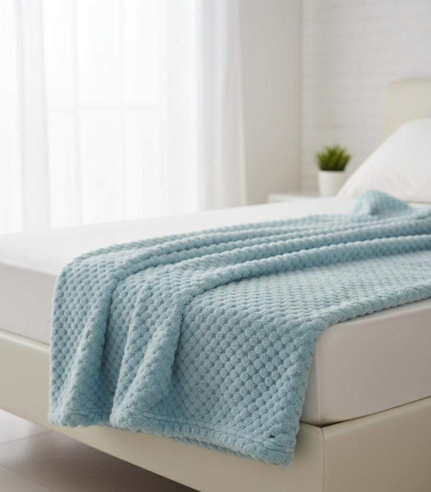 Pampon Light Blue Faux Fur Blanket 150x200cm, Warm and Elegant - Al Kabayel Discount CentrePampon Light Blue Faux Fur Blanket 150x200cm, Warm and ElegantBeddingPAMPONAl Kabayel Discount Centre