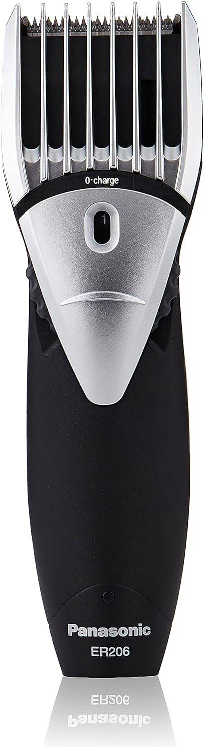Panasonic ER206 rechargeable trimmer for beard and hair black, Quick Adjust Dial, Cord/Cordless Operation - Al Kabayel Discount CentrePanasonic ER206 rechargeable trimmer for beard and hair black, Quick Adjust Dial, Cord/Cordless OperationTrimmerPANASONICAl Kabayel Discount Centre