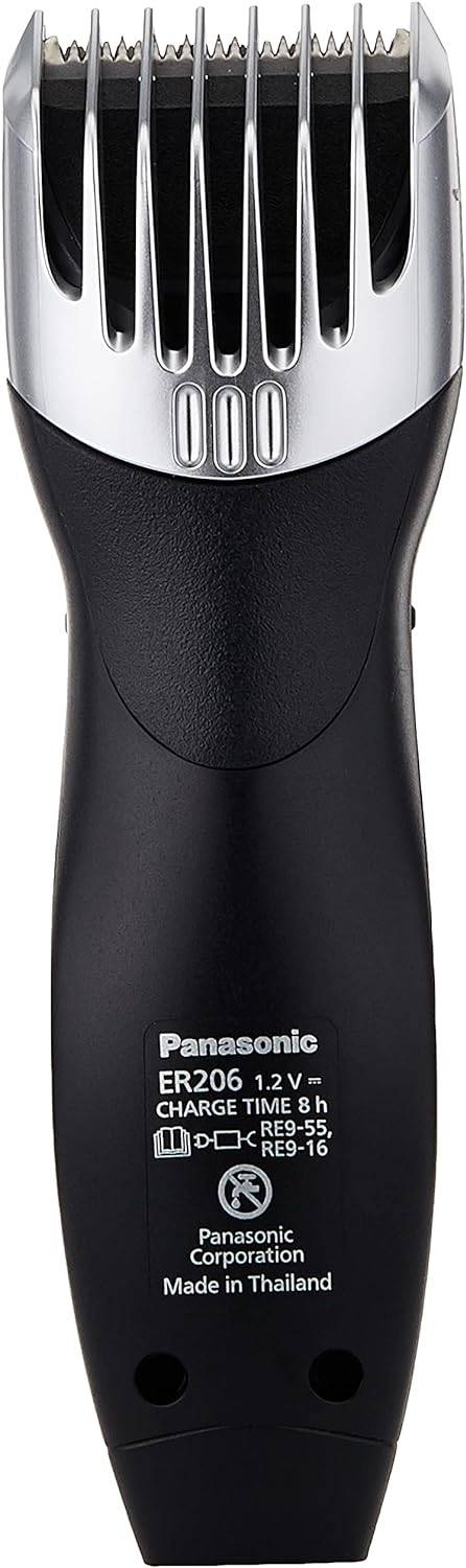 Panasonic ER206 rechargeable trimmer for beard and hair black, Quick Adjust Dial, Cord/Cordless Operation - Al Kabayel Discount CentrePanasonic ER206 rechargeable trimmer for beard and hair black, Quick Adjust Dial, Cord/Cordless OperationTrimmerPANASONICAl Kabayel Discount Centre