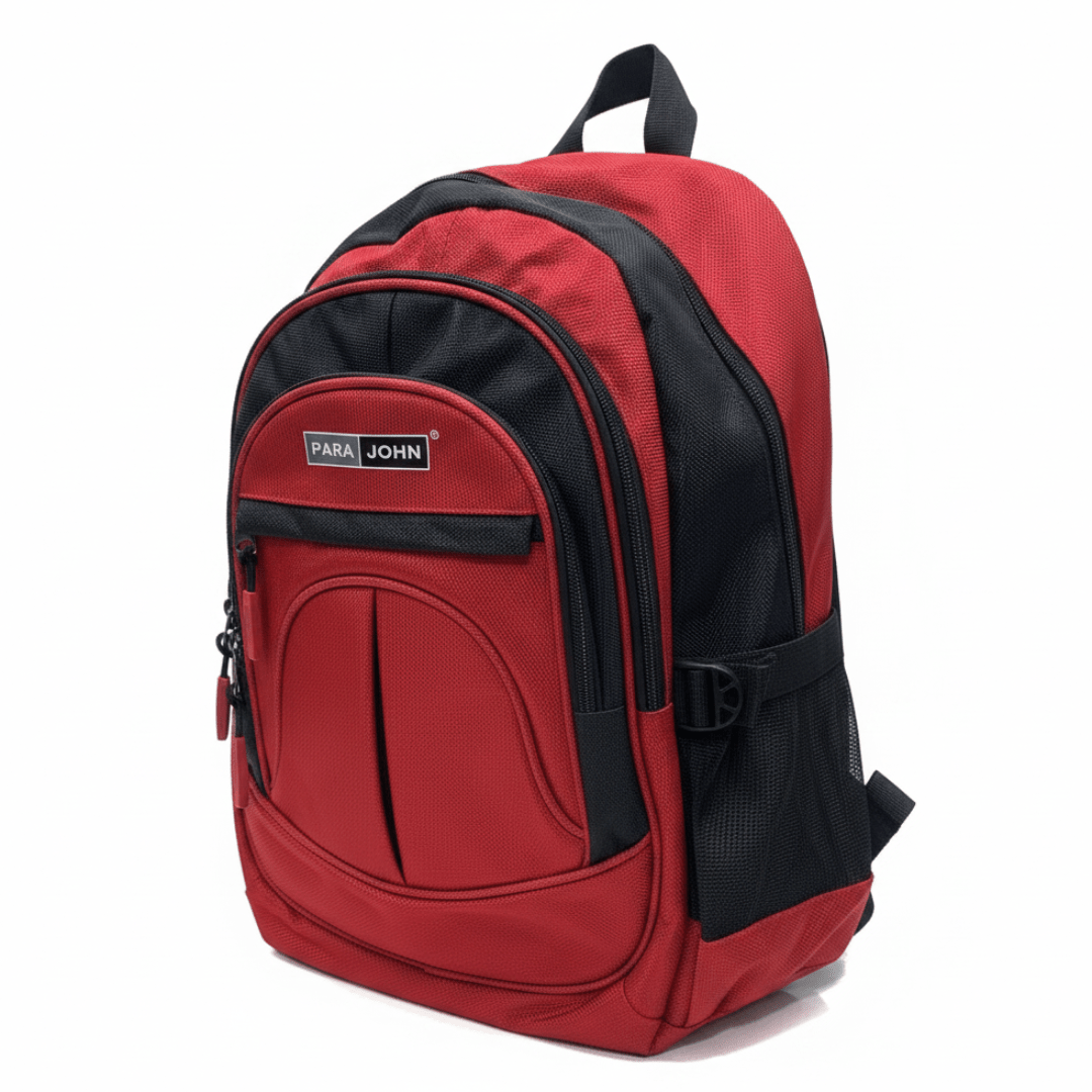 Parajohn Bold Black & Red Polyester School Backpack 16 Inch – Strong & Spacious School Bag for Daily Use - Al Kabayel Discount CentreParajohn Bold Black & Red Polyester School Backpack 16 Inch – Strong & Spacious School Bag for Daily UseSchool BagsPARAJOHNAl Kabayel Discount Centre