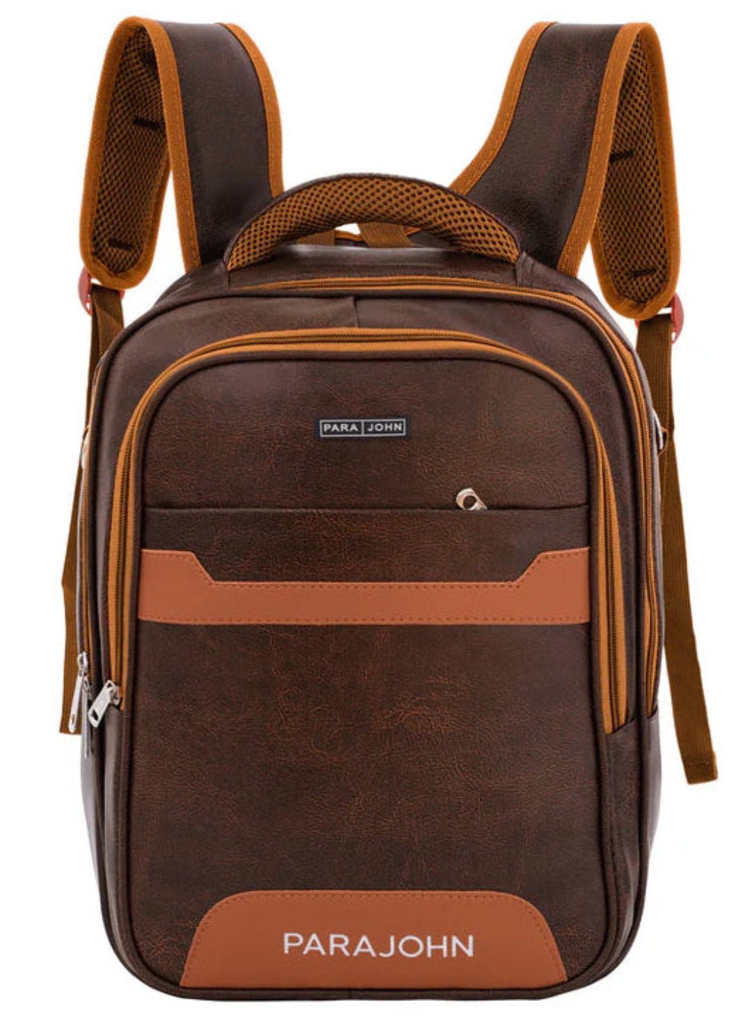 Parajohn Classic Brown PU Leather Backpack 16 Inch – Premium Stylish Travel Backpack for Men & Women with Spacious Compartments - Al Kabayel Discount CentreParajohn Classic Brown PU Leather Backpack 16 Inch – Premium Stylish Travel Backpack for Men & Women with Spacious CompartmentsSchool BagsPARAJOHNAl Kabayel Discount Centre