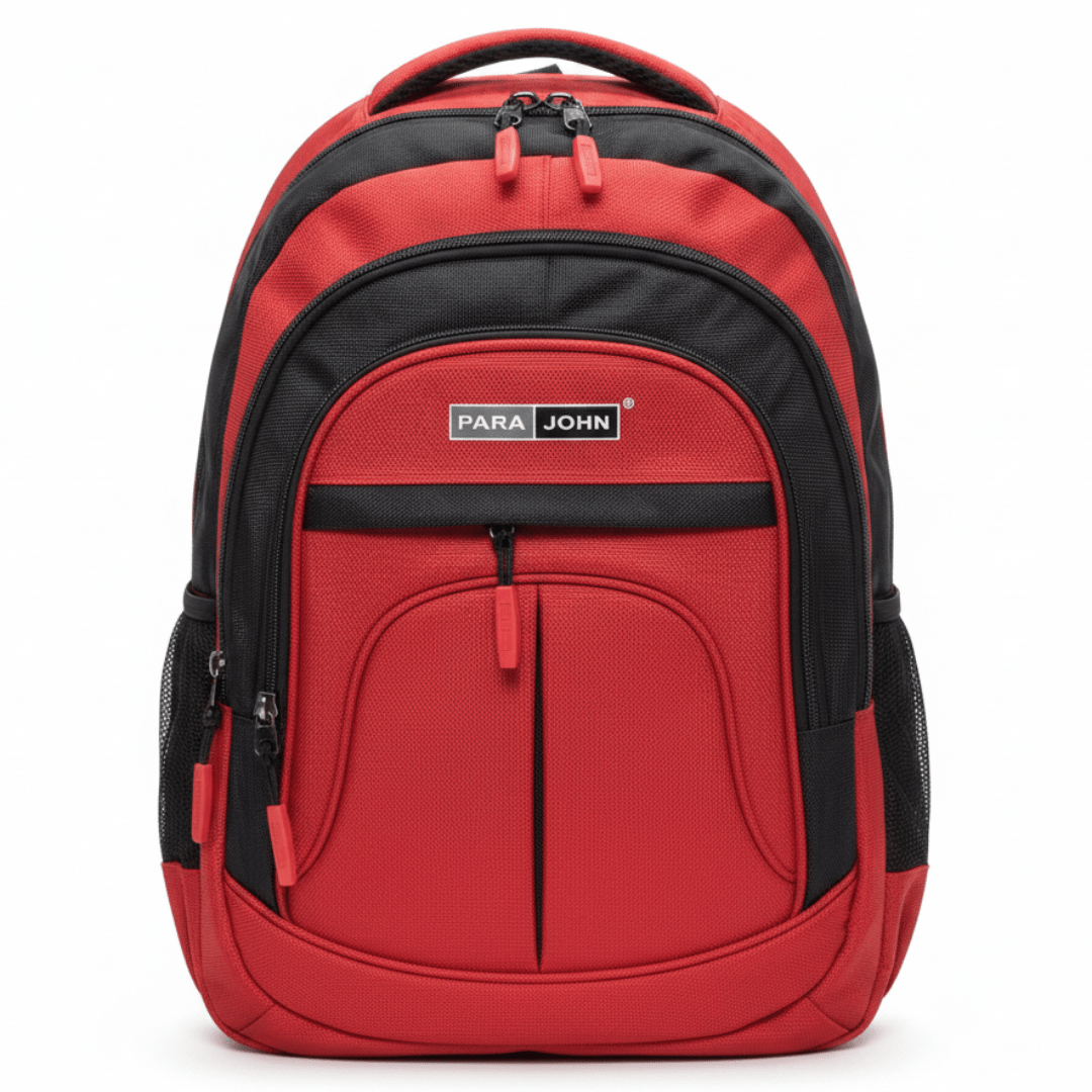 Parajohn Classic Red & Black Polyester School Backpack 20 Inch โ Durable Student Backpack for Daily Carry - Al Kabayel Discount CentreParajohn Classic Red & Black Polyester School Backpack 20 Inch โ Durable Student Backpack for Daily CarrySchool BagsPARAJOHNAl Kabayel Discount Centre