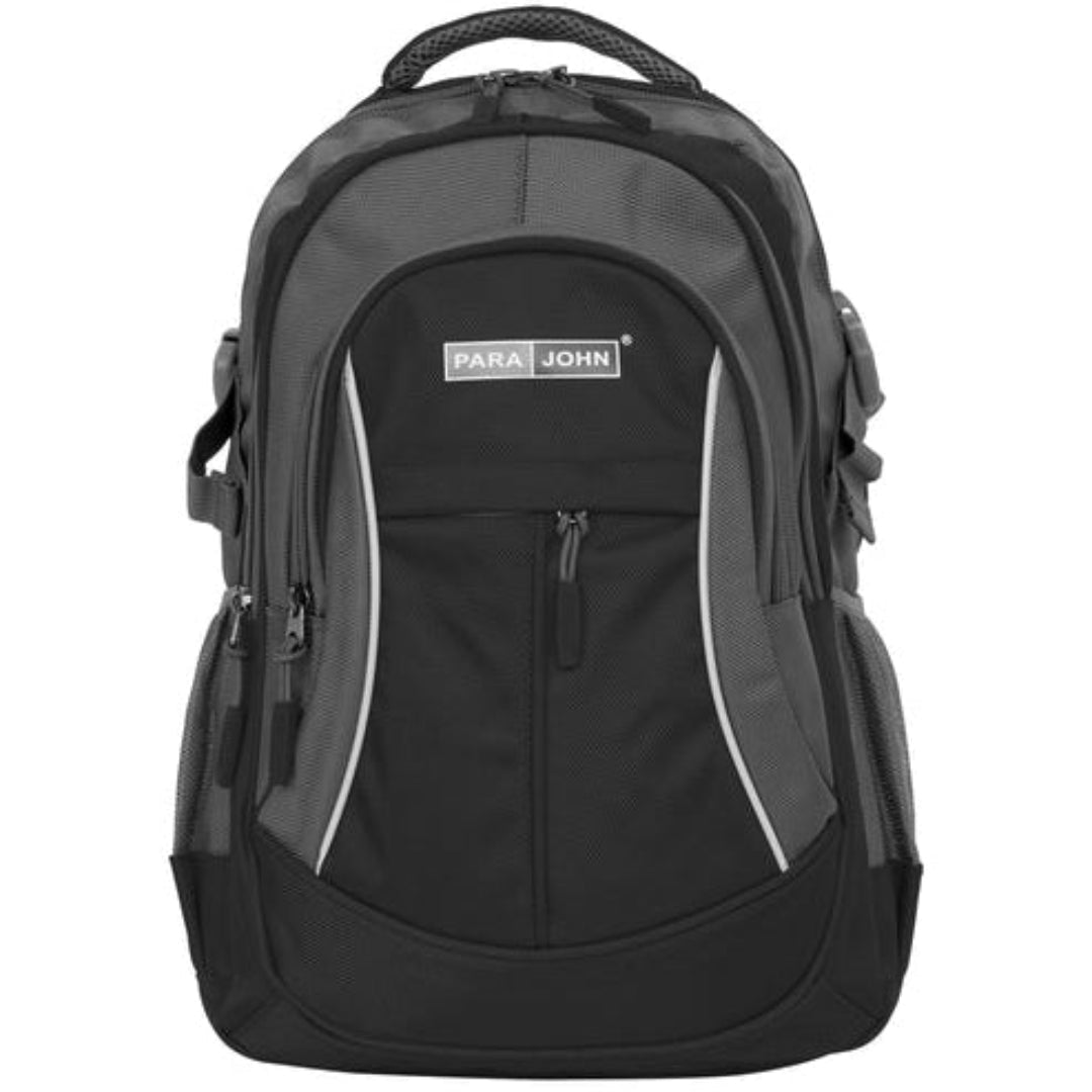 Parajohn Compact Grey & Black Polyester School Backpack 18 Inch – Lightweight Student Bag for Daily School Essentials - Al Kabayel Discount CentreParajohn Compact Grey & Black Polyester School Backpack 18 Inch – Lightweight Student Bag for Daily School EssentialsSchool BagsPARAJOHNAl Kabayel Discount Centre