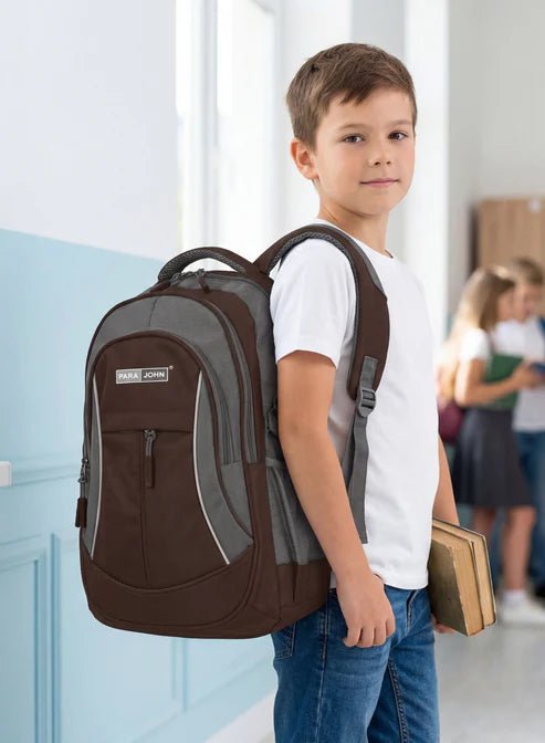 Parajohn Minimal Grey & Brown Polyester School Backpack 18 Inch – Simple Lightweight School Bag for Everyday Use - Al Kabayel Discount CentreParajohn Minimal Grey & Brown Polyester School Backpack 18 Inch – Simple Lightweight School Bag for Everyday UseSchool BagsPARAJOHNAl Kabayel Discount Centre