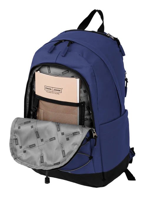 Parajohn Sleek Black & Navy Blue Polyester School Backpack 19 Inch – Stylish Durable Backpack for School & Travel - Al Kabayel Discount CentreParajohn Sleek Black & Navy Blue Polyester School Backpack 19 Inch – Stylish Durable Backpack for School & TravelSchool BagsPARAJOHNAl Kabayel Discount Centre