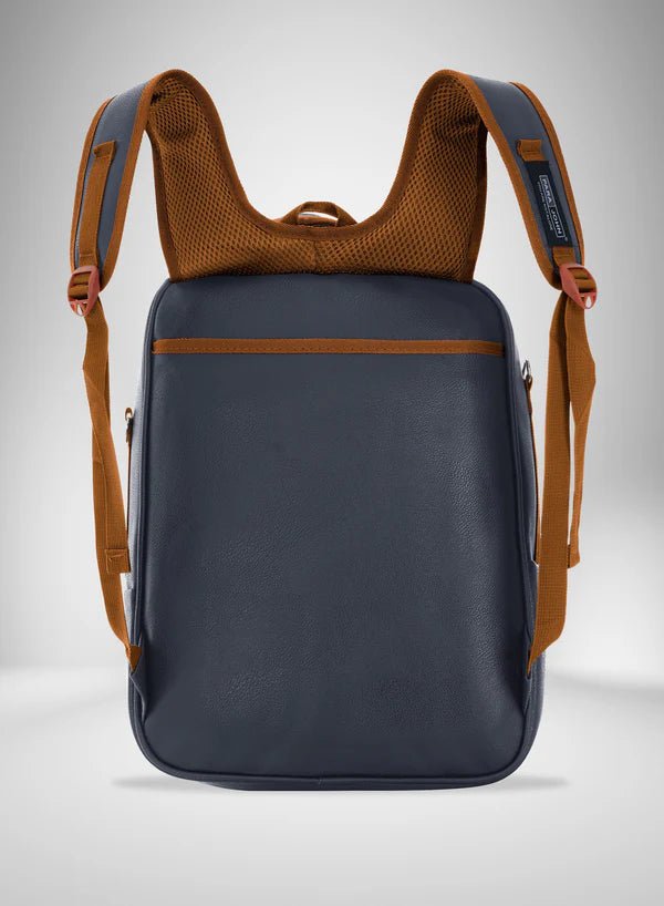 Parajohn Sleek Navy Blue PU Leather Backpack 16 Inch – Durable Everyday Laptop & Travel Backpack with Modern Design - Al Kabayel Discount CentreParajohn Sleek Navy Blue PU Leather Backpack 16 Inch – Durable Everyday Laptop & Travel Backpack with Modern DesignSchool BagsPARAJOHNAl Kabayel Discount Centre