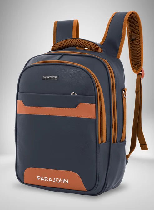 Parajohn Sleek Navy Blue PU Leather Backpack 16 Inch – Durable Everyday Laptop & Travel Backpack with Modern Design - Al Kabayel Discount CentreParajohn Sleek Navy Blue PU Leather Backpack 16 Inch – Durable Everyday Laptop & Travel Backpack with Modern DesignSchool BagsPARAJOHNAl Kabayel Discount Centre