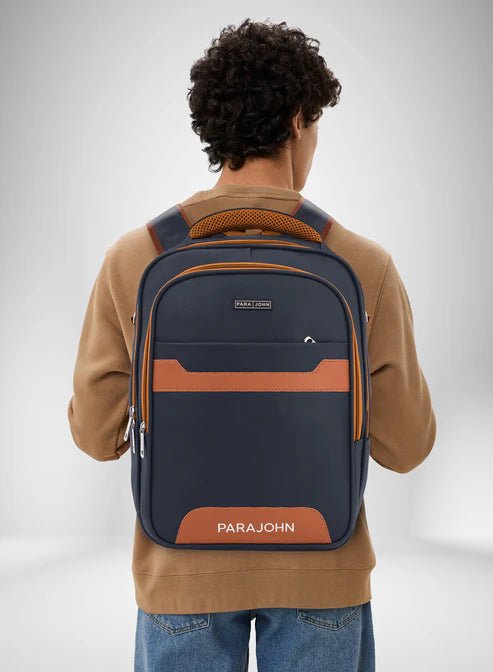 Parajohn Sleek Navy Blue PU Leather Backpack 16 Inch – Durable Everyday Laptop & Travel Backpack with Modern Design - Al Kabayel Discount CentreParajohn Sleek Navy Blue PU Leather Backpack 16 Inch – Durable Everyday Laptop & Travel Backpack with Modern DesignSchool BagsPARAJOHNAl Kabayel Discount Centre
