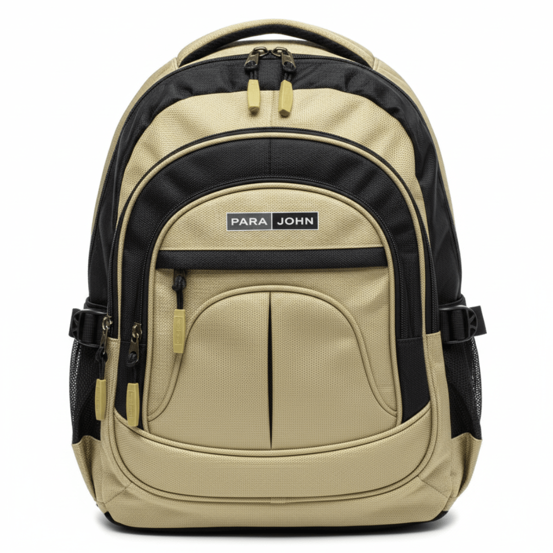 Parajohn Spacious Black & Gold Polyester School Backpack 16 Inch – Large Capacity School Bag for Books & Accessories - Al Kabayel Discount CentreParajohn Spacious Black & Gold Polyester School Backpack 16 Inch – Large Capacity School Bag for Books & AccessoriesSchool BagsPARAJOHNAl Kabayel Discount Centre
