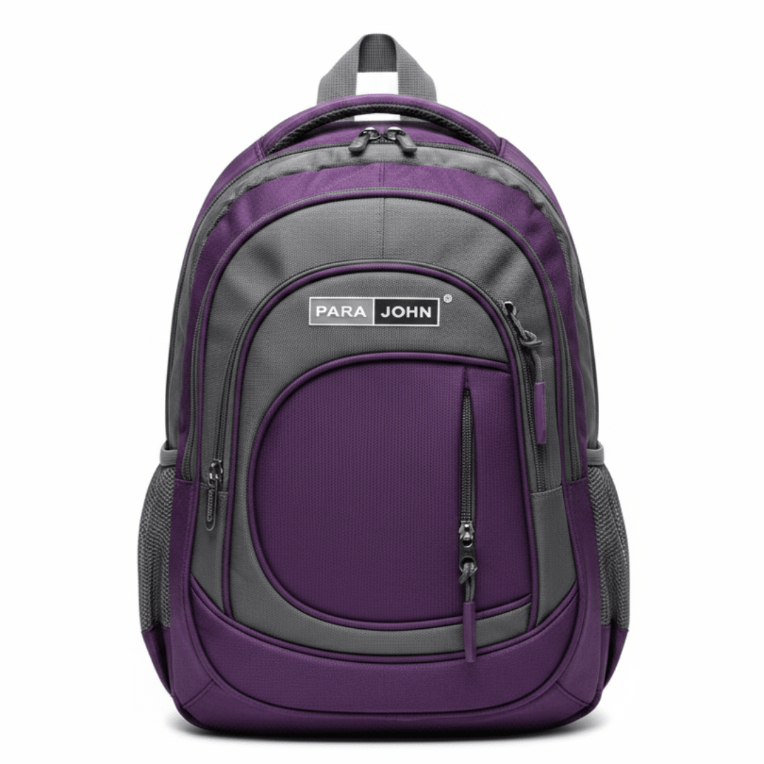 Parajohn Stylish Grey & Purple Polyester School Bag 14 Inch – Compact Student Backpack with Durable Fabric and Smart Storage - Al Kabayel Discount CentreParajohn Stylish Grey & Purple Polyester School Bag 14 Inch – Compact Student Backpack with Durable Fabric and Smart StorageSchool BagsPARAJOHNAl Kabayel Discount Centre