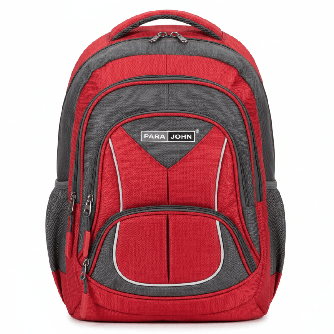 Parajohn Unique Red & Grey Polyester School Backpack 18 Inch – Eye - Catching Design with Large Storage Space - Al Kabayel Discount CentreParajohn Unique Red & Grey Polyester School Backpack 18 Inch – Eye - Catching Design with Large Storage SpaceSchool BagsPARAJOHNAl Kabayel Discount Centre