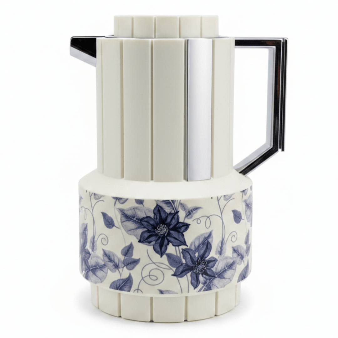 Parati 1L Vacuum Flask – Off White | Silver & Blue Floral - Al Kabayel Discount CentreParati 1L Vacuum Flask – Off White | Silver & Blue FloralThermosPARATIAl Kabayel Discount Centre