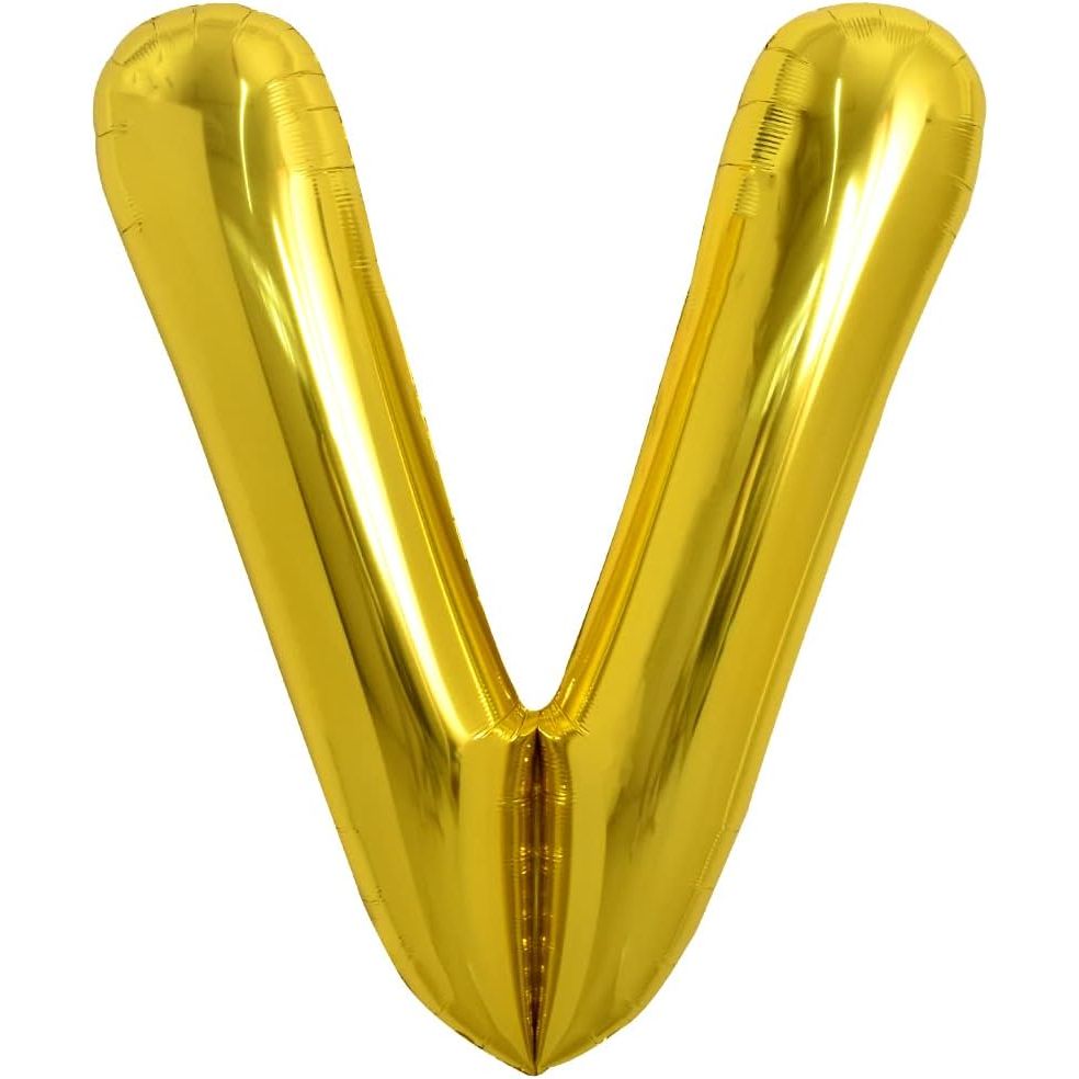 PARTY POINT Gold Foil Balloon Letter "V" 80cm – Stylish Balloon for Birthday Party - Al Kabayel Discount CentrePARTY POINT Gold Foil Balloon Letter "V" 80cm – Stylish Balloon for Birthday PartyParty SuppliesPARTY POINTAl Kabayel Discount Centre
