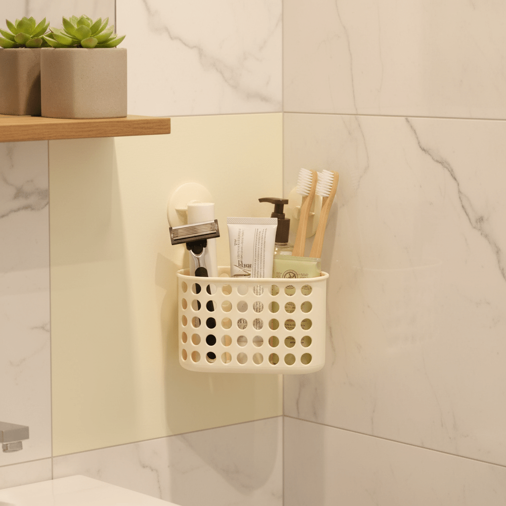 Pastel Light Yellow Wall - Mount Toothbrush Holder and Bathroom Organizer – 20 × 12 cm - Al Kabayel Discount CentrePastel Light Yellow Wall - Mount Toothbrush Holder and Bathroom Organizer – 20 × 12 cmOrganizers & AccessoriesAKDCAl Kabayel Discount Centre