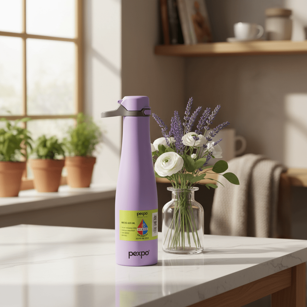 Pexpo Mayo Lavender Vacuum Insulated Stainless Steel Water Bottle – 620ml - Al Kabayel Discount CentrePexpo Mayo Lavender Vacuum Insulated Stainless Steel Water Bottle – 620mlWater BottlesPEXPOAl Kabayel Discount Centre