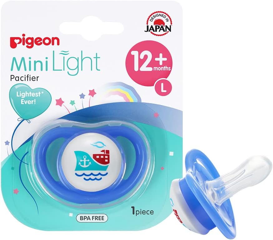 Pigeon, Minilight Pacifier, Ultra Light Weight, Soft Silicone Nipple, Bpa Free, L Size - Al Kabayel Discount CentrePigeon, Minilight Pacifier, Ultra Light Weight, Soft Silicone Nipple, Bpa Free, L SizeBaby ProductsPIGEONAl Kabayel Discount Centre