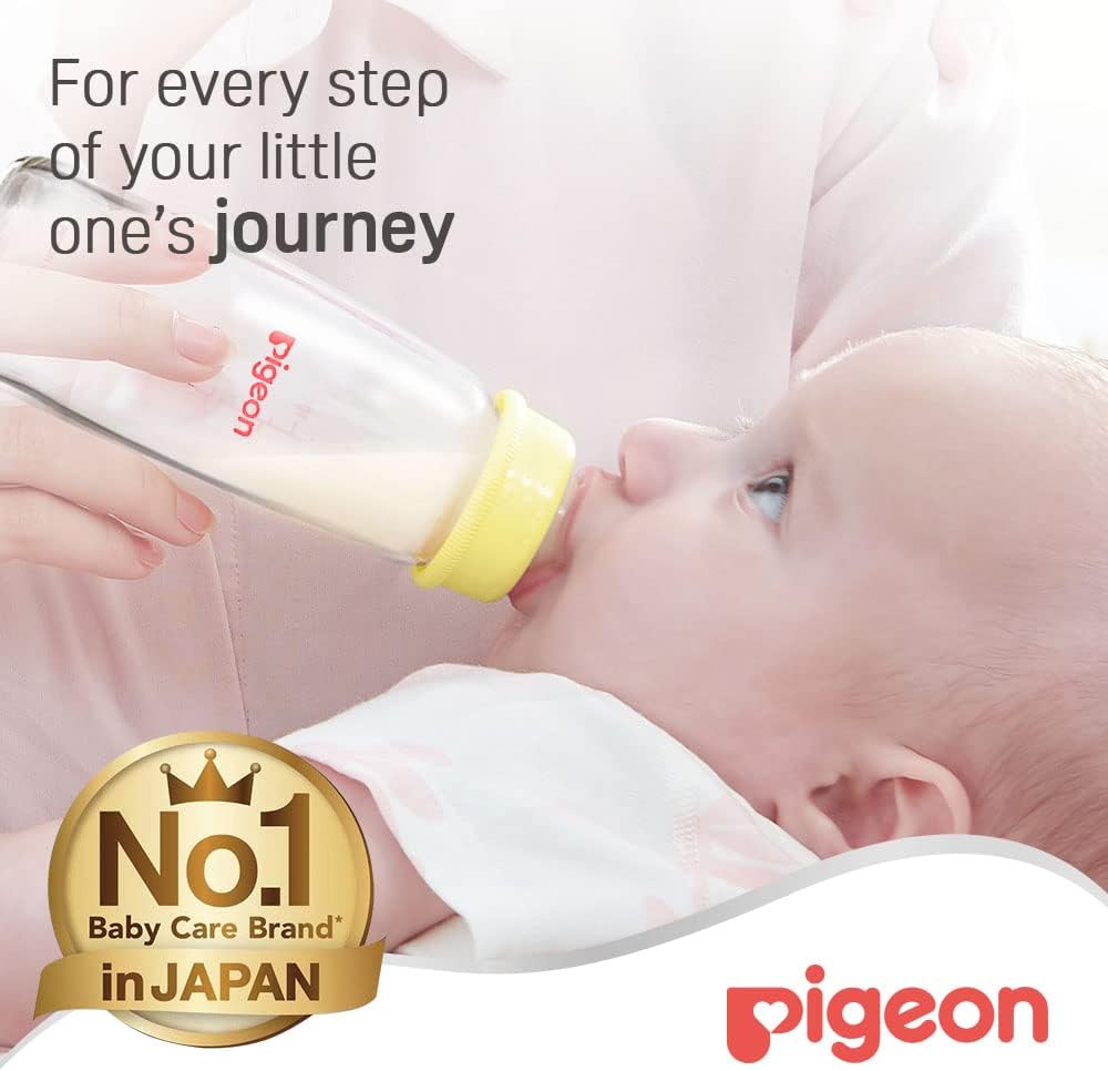 Pigeon Slim Neck Glass Feeding Bottle, White Cap, Ultra - Soft Silicone, Anti - Colic, Bpa & Bps Free, 200Ml, Multicolor - Al Kabayel Discount CentrePigeon Slim Neck Glass Feeding Bottle, White Cap, Ultra - Soft Silicone, Anti - Colic, Bpa & Bps Free, 200Ml, MulticolorBaby ProductsPIGEONAl Kabayel Discount Centre