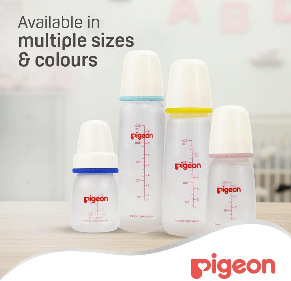 Pigeon Slim Neck Ultra Soft Silicone Nipple & Bpa Free Plastic Feeding Bottle, Assorted Colors, 200ml - Al Kabayel Discount CentrePigeon Slim Neck Ultra Soft Silicone Nipple & Bpa Free Plastic Feeding Bottle, Assorted Colors, 200mlBaby ProductsPIGEONAl Kabayel Discount Centre