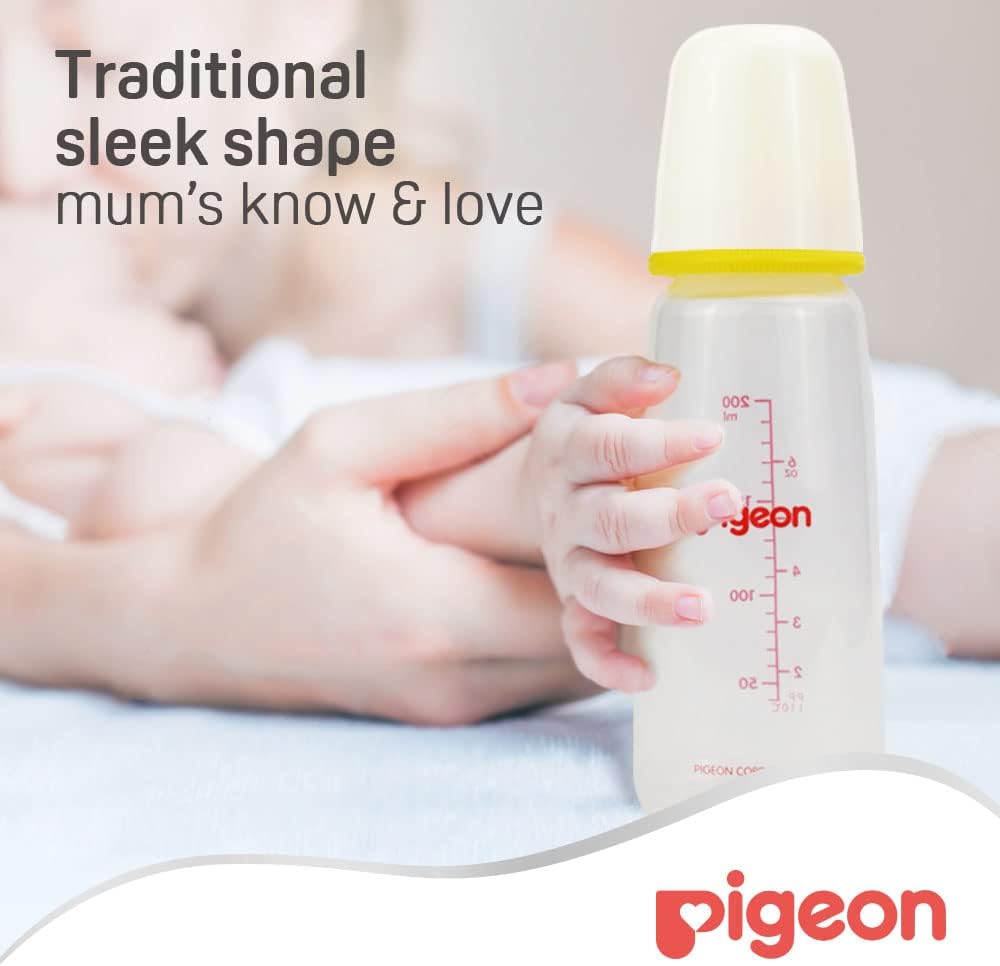 Pigeon Slim Neck Ultra Soft Silicone Nipple & Bpa Free Plastic Feeding Bottle, Assorted Colors, 200ml - Al Kabayel Discount CentrePigeon Slim Neck Ultra Soft Silicone Nipple & Bpa Free Plastic Feeding Bottle, Assorted Colors, 200mlBaby ProductsPIGEONAl Kabayel Discount Centre