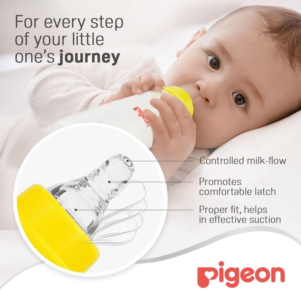 Pigeon Slim Neck Ultra Soft Silicone Nipple & Bpa Free Plastic Feeding Bottle, Assorted Colors, 200ml - Al Kabayel Discount CentrePigeon Slim Neck Ultra Soft Silicone Nipple & Bpa Free Plastic Feeding Bottle, Assorted Colors, 200mlBaby ProductsPIGEONAl Kabayel Discount Centre