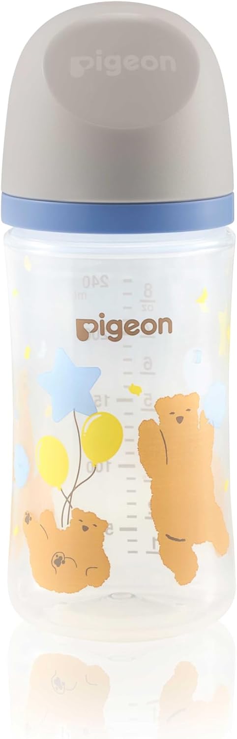 Pigeon Softouch Wide Neck Peristaltic PLUS Decorated Feeding Nursing Bottle, Medium Nipple Size, BPA Free, 3 + Months, 240ml, Multi - Color - Al Kabayel Discount CentrePigeon Softouch Wide Neck Peristaltic PLUS Decorated Feeding Nursing Bottle, Medium Nipple Size, BPA Free, 3 + Months, 240ml, Multi - ColorBaby ProductsPIGEONAl Kabayel Discount Centre