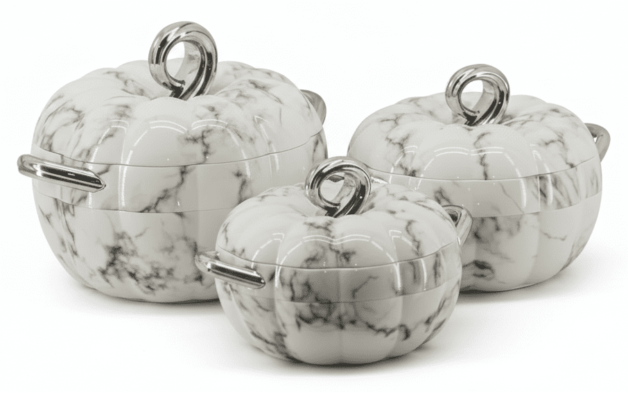 Pilsco 3 - Piece Insulated Thermal Hot Pot Set (3L, 2L & 1L) – White with Silver Accents - Al Kabayel Discount CentrePilsco 3 - Piece Insulated Thermal Hot Pot Set (3L, 2L & 1L) – White with Silver AccentsCasserolesPILSCOAl Kabayel Discount Centre