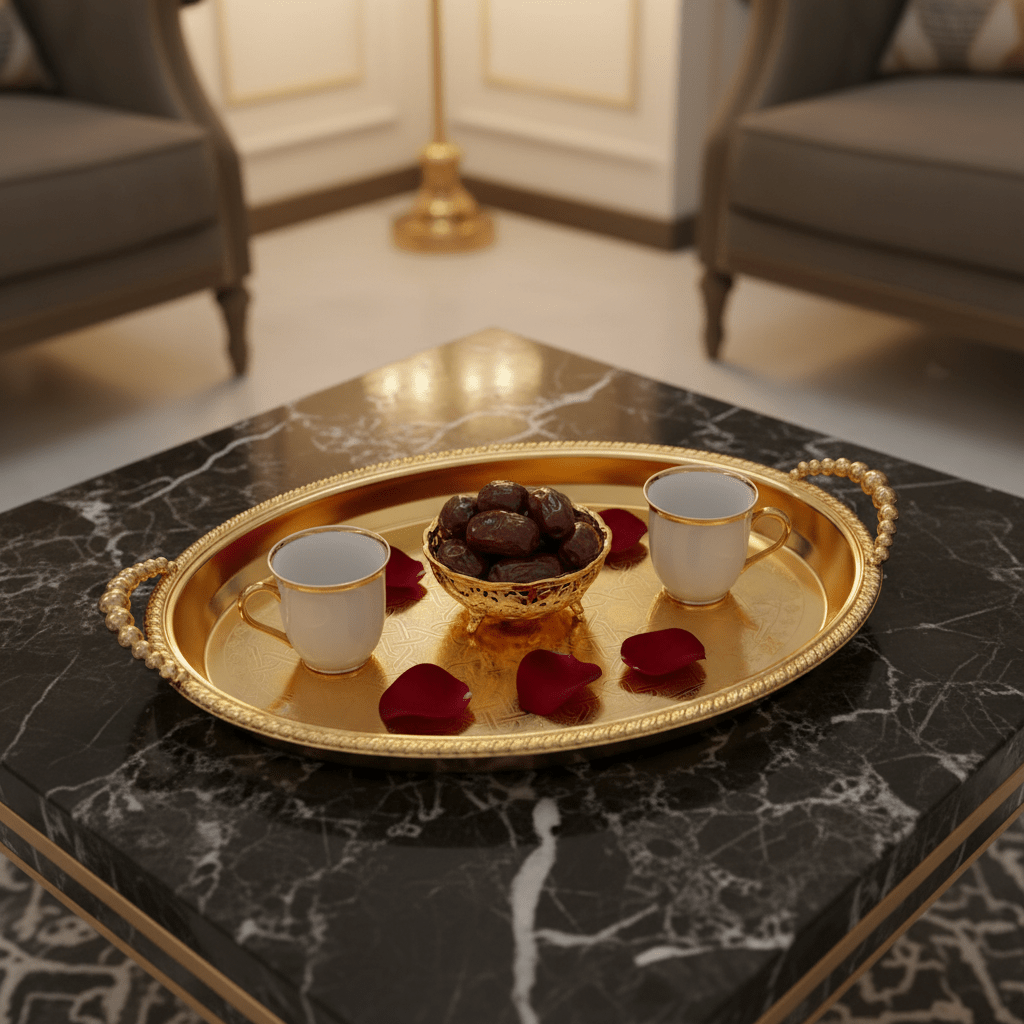 Pilsco Gold Metal Oval Serving Tray - 45×32cm - Al Kabayel Discount CentrePilsco Gold Metal Oval Serving Tray - 45×32cmServing TraysPILSCOAl Kabayel Discount Centre