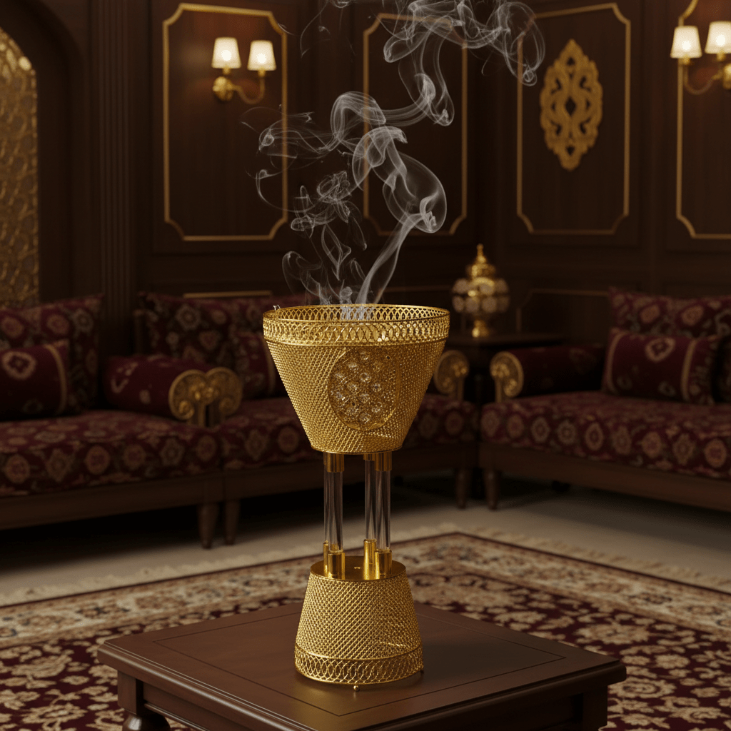 Pilsco Premium Gold Metal And Acrylic Incense Burner with Diamond Pattern 60×30 cm Large Luxury Burner - Al Kabayel Discount CentrePilsco Premium Gold Metal And Acrylic Incense Burner with Diamond Pattern 60×30 cm Large Luxury BurnerIncense BurnerPILSCOAl Kabayel Discount Centre