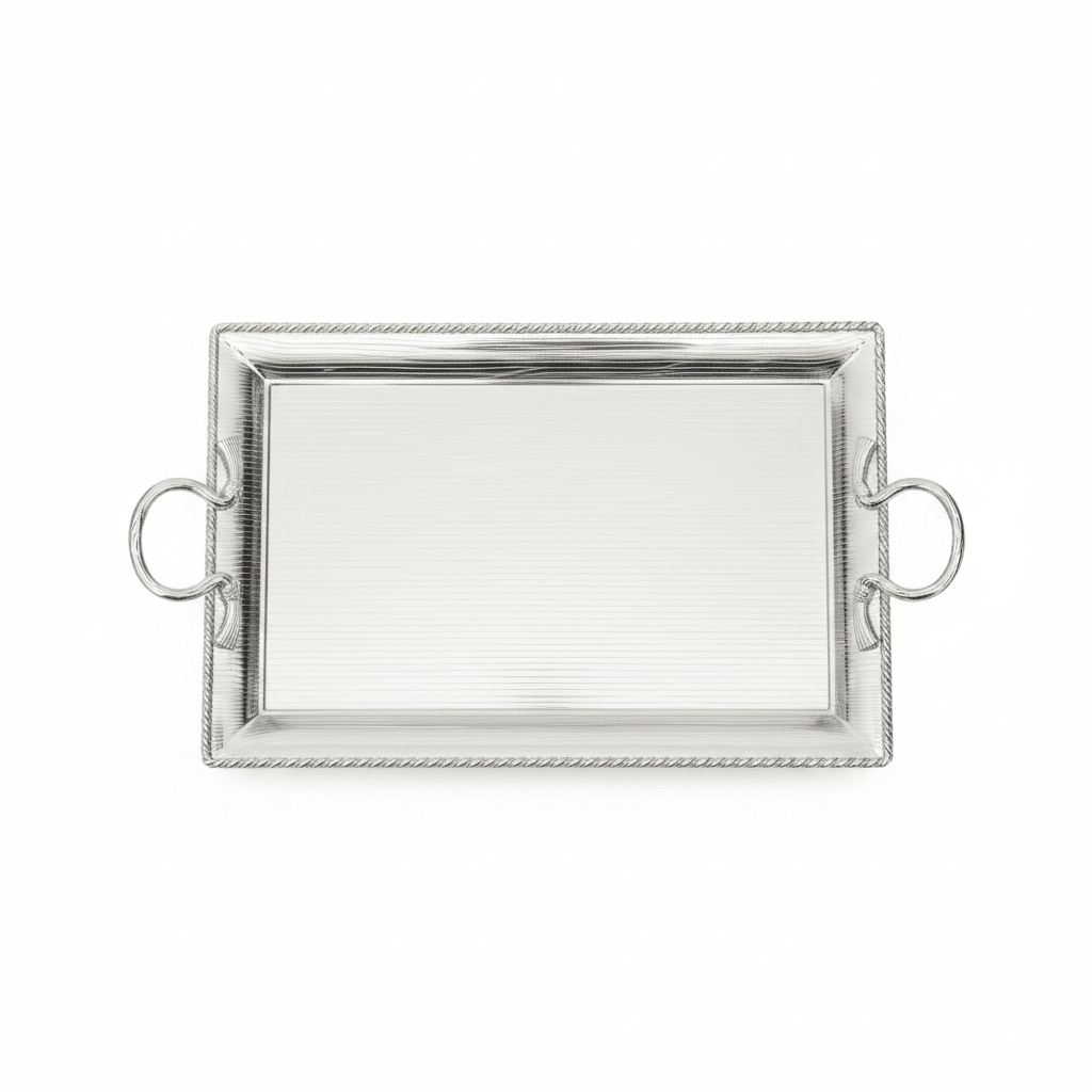Pilsco Premium Silver Stainless Steel Serving Tray with Elegant Handles – 58×42cm - Al Kabayel Discount CentrePilsco Premium Silver Stainless Steel Serving Tray with Elegant Handles – 58×42cmServing TraysPILSCOAl Kabayel Discount Centre