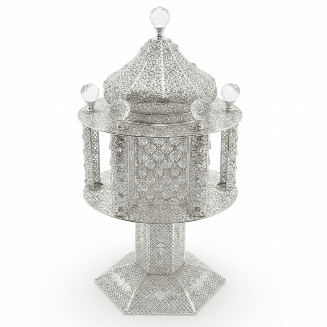Pilsco Silver Incense Burner Ornate Filigree Mabkhara - 65 × 35 cm - Al Kabayel Discount CentrePilsco Silver Incense Burner Ornate Filigree Mabkhara - 65 × 35 cmIncense BurnerPILSCOAl Kabayel Discount Centre