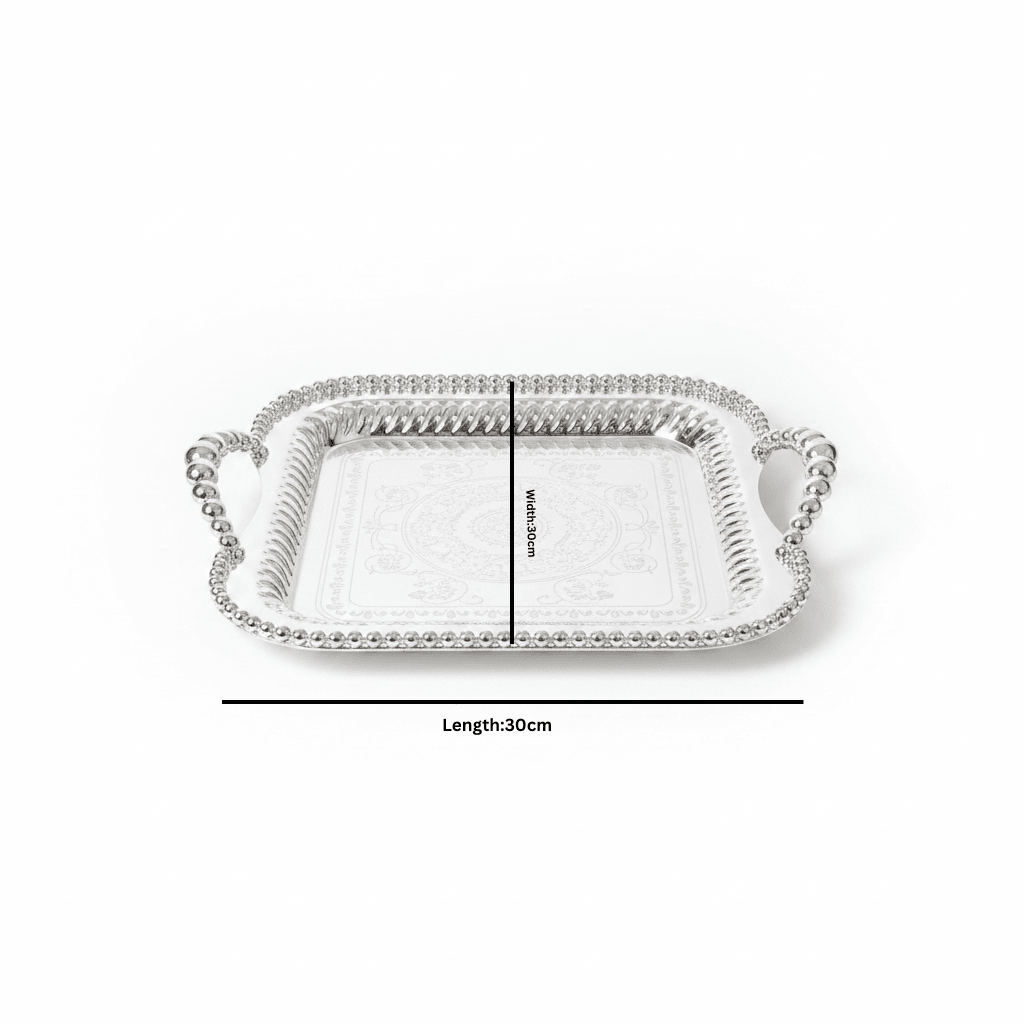 Pilsco Silver Metal Square Serving Tray - 30×30 cm - Al Kabayel Discount CentrePilsco Silver Metal Square Serving Tray - 30×30 cmServing TraysPILSCOAl Kabayel Discount Centre