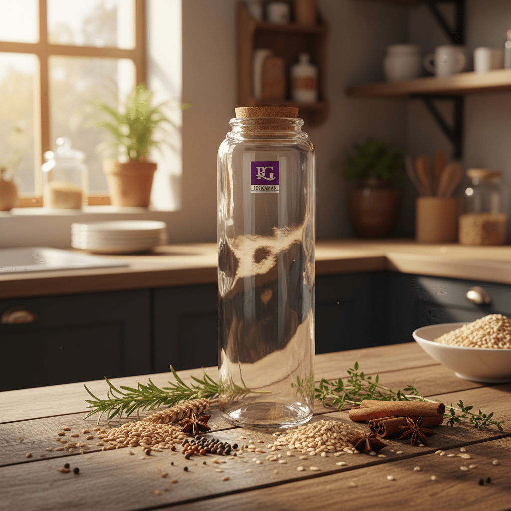 Pishgaman Glass Bottle with Natural Cork Lid | 22cm | Airtight Storage Jar - Al Kabayel Discount CentrePishgaman Glass Bottle with Natural Cork Lid | 22cm | Airtight Storage JarJars & Food SaversPISHGAMANAl Kabayel Discount Centre