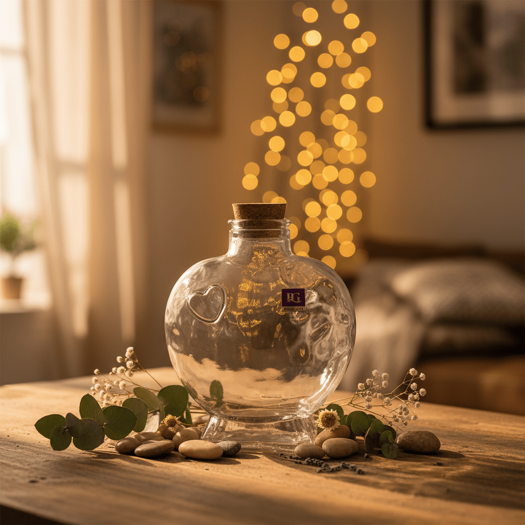 Pishgaman Heart Shape Glass Bottle with Cork Lid | 20cm - Al Kabayel Discount CentrePishgaman Heart Shape Glass Bottle with Cork Lid | 20cmJars & Food SaversPISHGAMANAl Kabayel Discount Centre