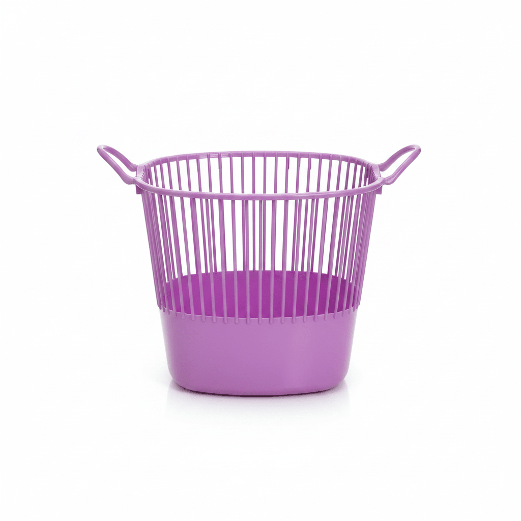 Plastic Laundry Basket with Handles - 36×40 cm - Purple / Yellow / Green - Al Kabayel Discount CentrePlastic Laundry Basket with Handles - 36×40 cm - Purple / Yellow / GreenOrganizers & AccessoriesAKDCAl Kabayel Discount Centre