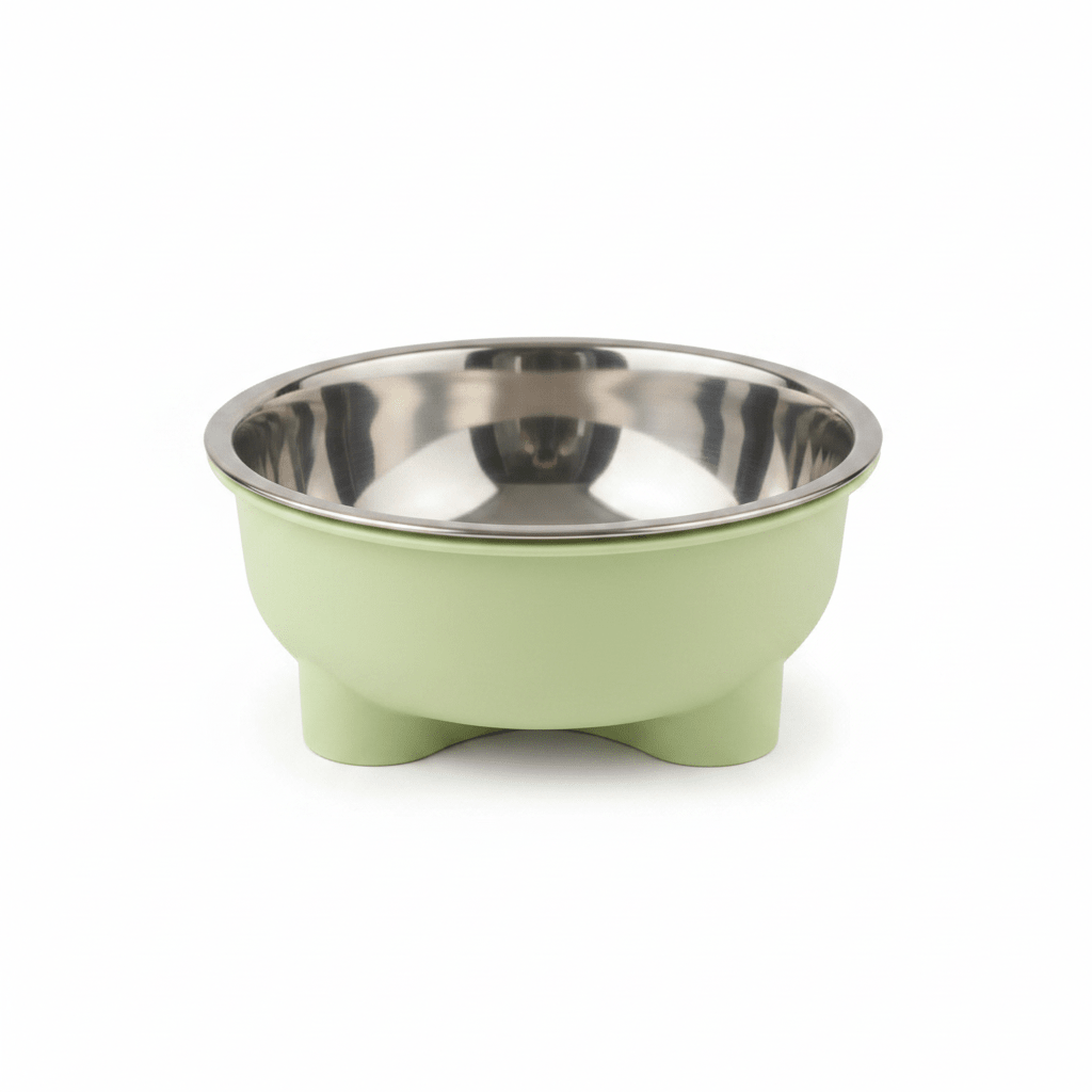 Plastic & Stainless Steel Pet Feeding Bowl – 15cm - Pink / Sage Green / Lavender - Al Kabayel Discount CentrePlastic & Stainless Steel Pet Feeding Bowl – 15cm - Pink / Sage Green / LavenderPet SuppliesAKDCAl Kabayel Discount Centre
