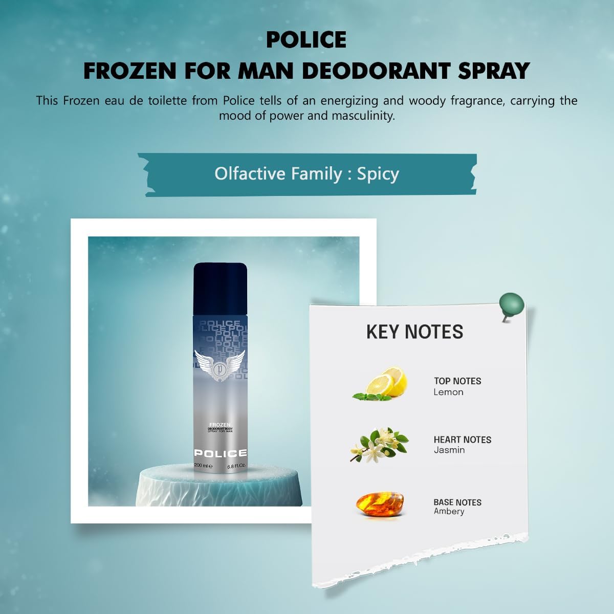 Police Frozen Deodorant Spray - (200ML) - Al Kabayel Discount CentrePolice Frozen Deodorant Spray - (200ML)FragrancesPOLICEAl Kabayel Discount Centre