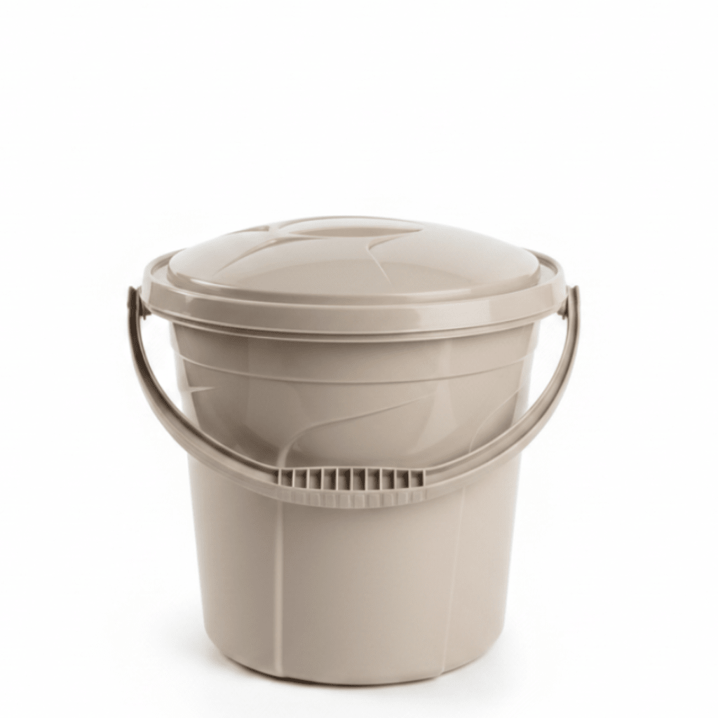 Polytime Plastic Bucket with Lid – 20 Litre - Beige / Grey / White - Al Kabayel Discount CentrePolytime Plastic Bucket with Lid – 20 Litre - Beige / Grey / WhiteBucketsPOLYTIMEAl Kabayel Discount Centre